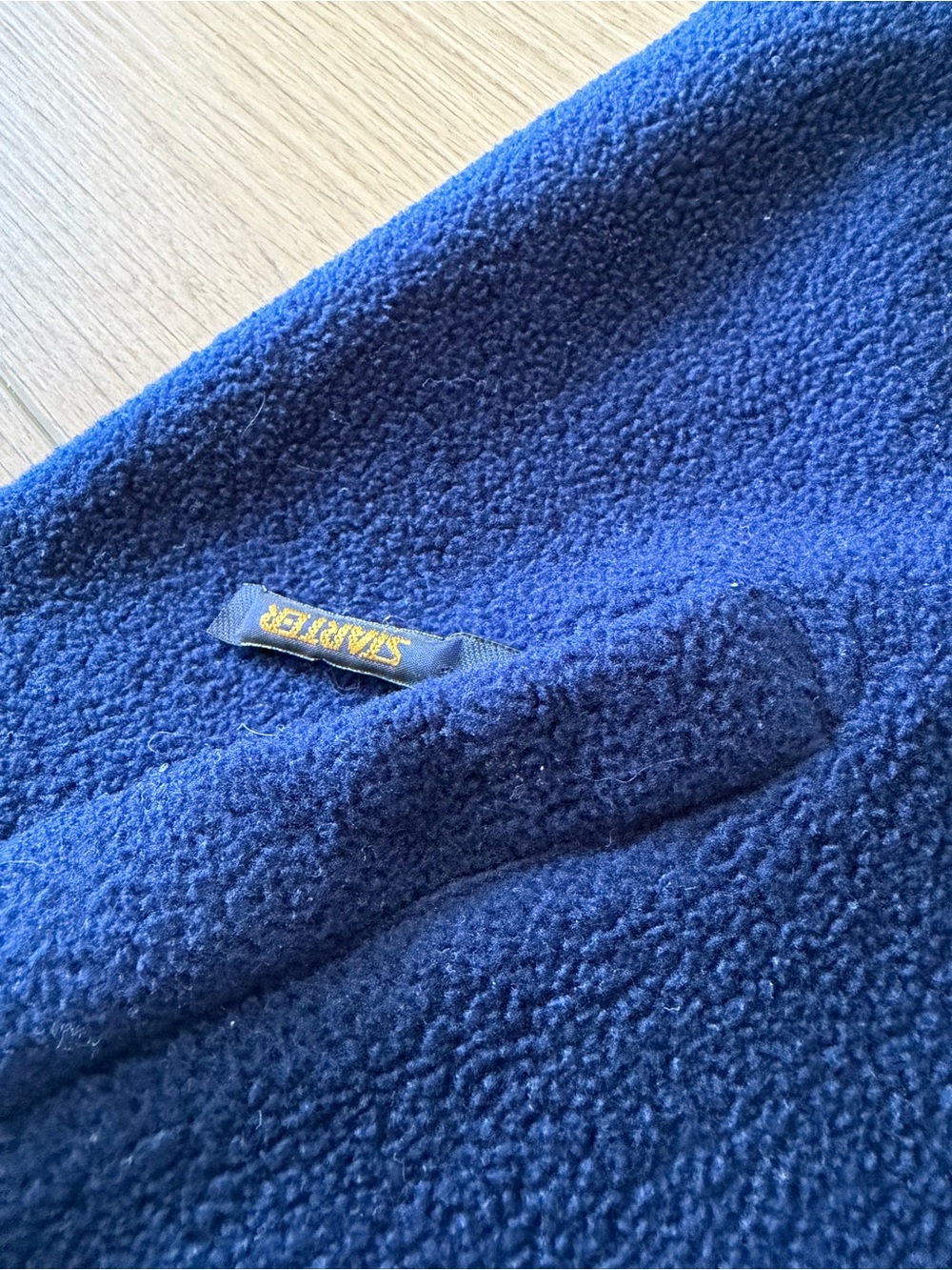 STARTER Hooded Navy Fleece Vest - Picture 5 of 6